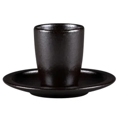 Sous tasse à café rond Forge porcelaine vitrifiée Ø 13 cm stone Ease - RAK New