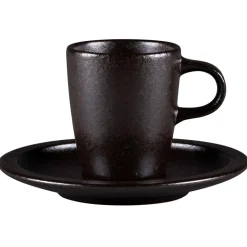 Sous tasse à café rond Forge porcelaine vitrifiée Ø 13 cm stone Ease - RAK New