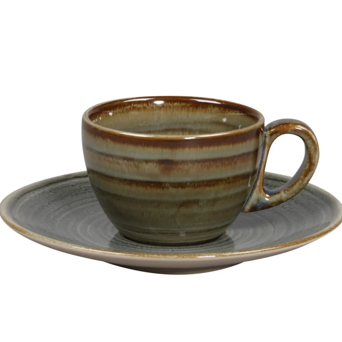 RAK Sous tasse à café rond Peridot porcelaine vitrifiée Ø 15 cm stone Spot Hot
