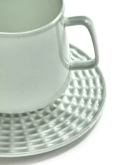SERAX Sous tasse à café rond vert porcelaine bone china Ø 11,5 cm Nido New