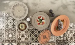 Sous tasse à café/thé rond Argila Décor Cartagena porcelaine Ø 17 cm Earth - RAK New