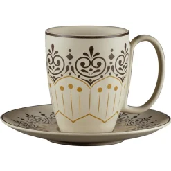 Sous tasse à café/thé rond Argila Décor Cartagena porcelaine Ø 17 cm Earth - RAK New