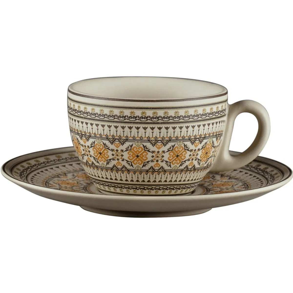 Sous tasse à café/thé rond Argila Décor Genoa porcelaine Ø 17 cm Earth - RAK Hot