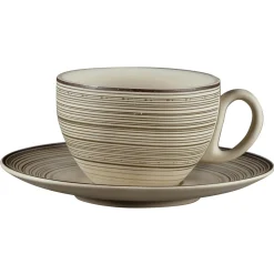 RAK Sous tasse à café/thé rond Argila Décor Larissa porcelaine Ø 17 cm Earth Clearance