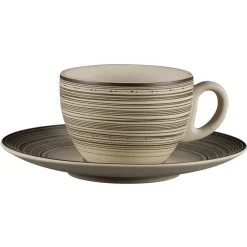 RAK Sous tasse à café/thé rond Argila Décor Larissa porcelaine Ø 17 cm Earth Clearance
