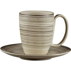 RAK Sous tasse à café/thé rond Argila Décor Larissa porcelaine Ø 17 cm Earth Clearance