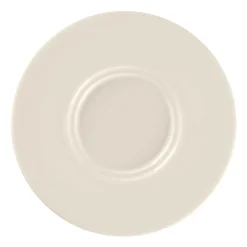 Sous tasse à café / thé rond blanc porcelaine bone china Ø 17,3 cm Fedra - RAK New