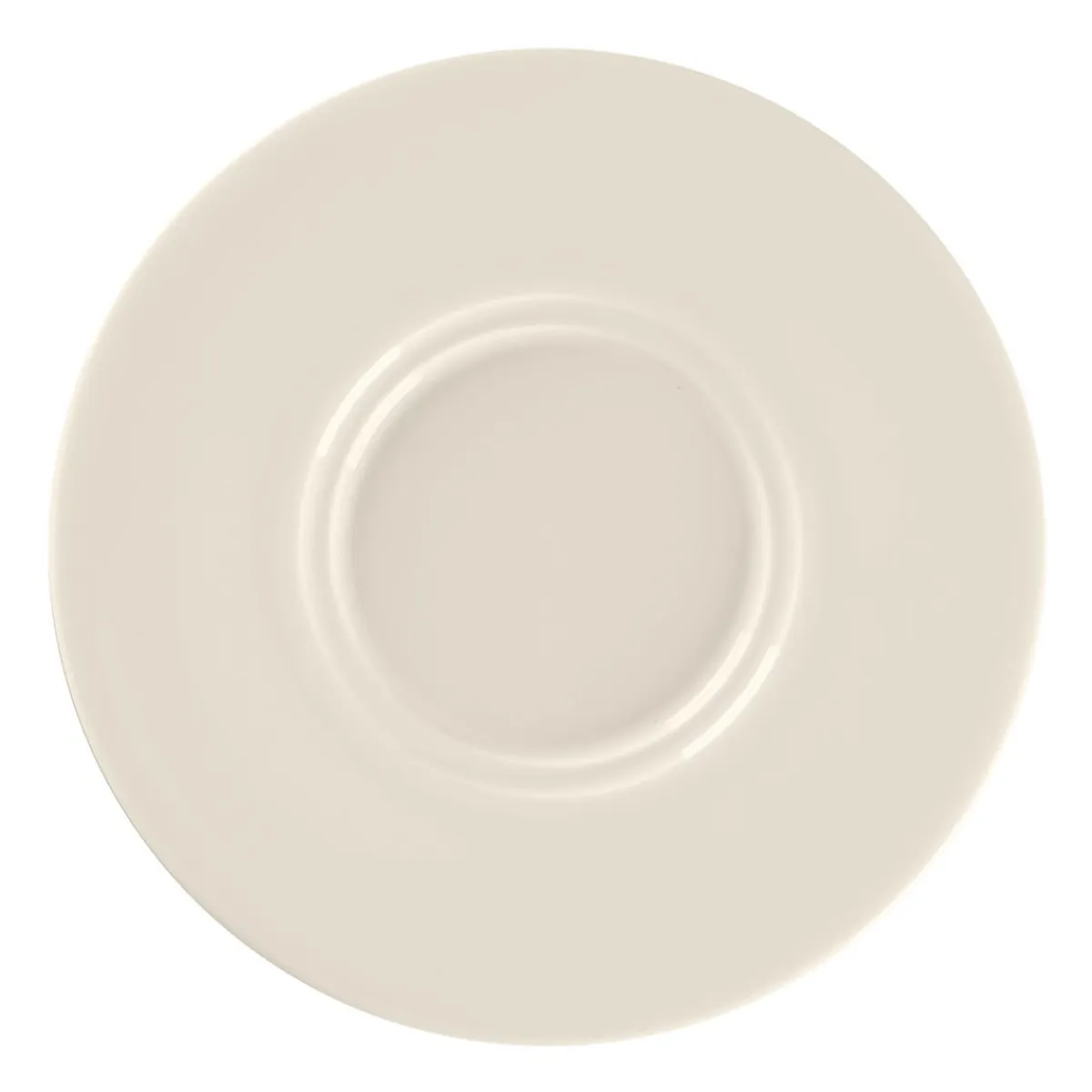 Sous tasse à café / thé rond blanc porcelaine bone china Ø 17,3 cm Fedra - RAK New