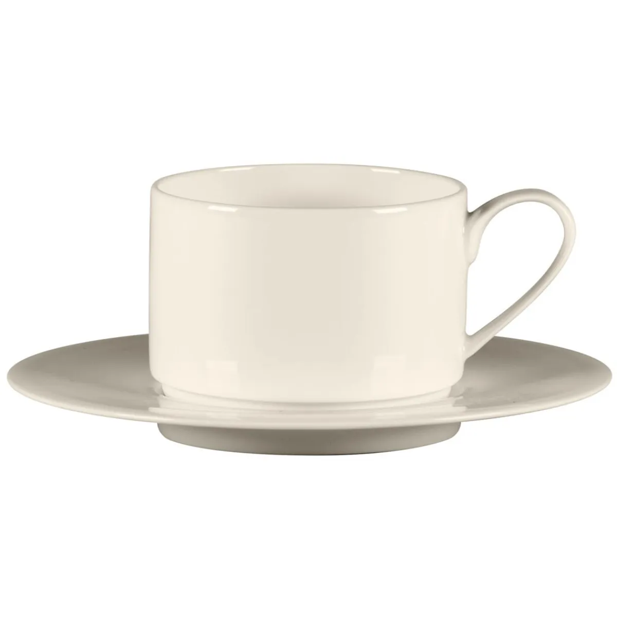 Sous tasse à café / thé rond blanc porcelaine bone china Ø 17,3 cm Fedra - RAK New