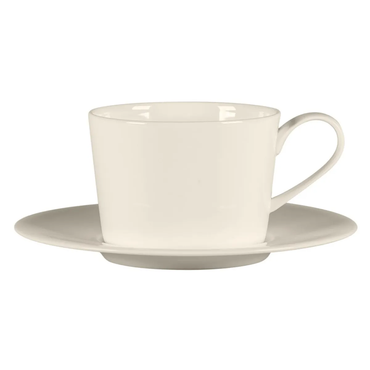 Sous tasse à café / thé rond blanc porcelaine bone china Ø 14,9 cm Fedra - RAK New