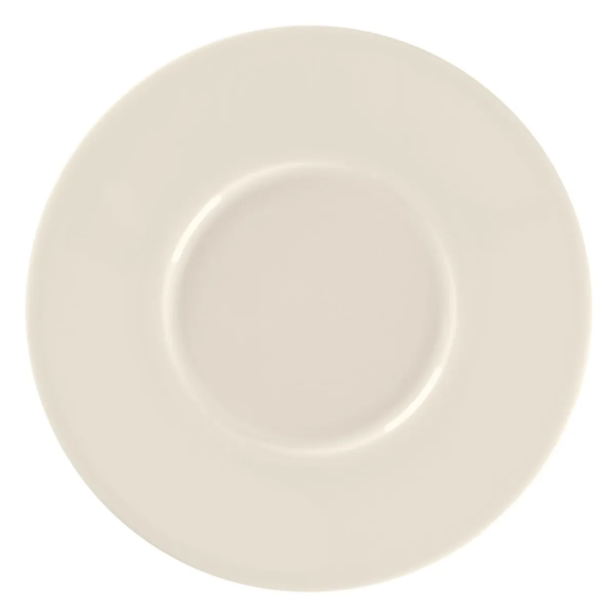 Sous tasse à café / thé rond blanc porcelaine bone china Ø 14,9 cm Fedra - RAK New