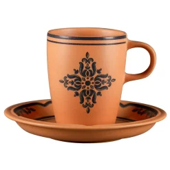 Sous tasse à café/thé rond Tero Décor Ostia porcelaine Ø 15 cm Earth - RAK Discount