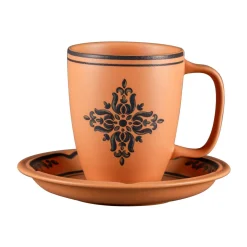 Sous tasse à café/thé rond Tero Décor Ostia porcelaine Ø 15 cm Earth - RAK Discount