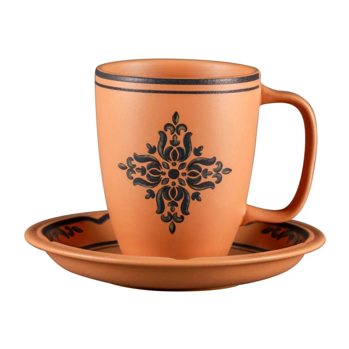 Sous tasse à café/thé rond Tero Décor Ostia porcelaine Ø 15 cm Earth - RAK Discount