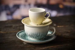 Sous tasse à cappuccino rond Black porcelaine vitrifiée Ø 15,6 cm Inked Lume - CHURCHILL Hot