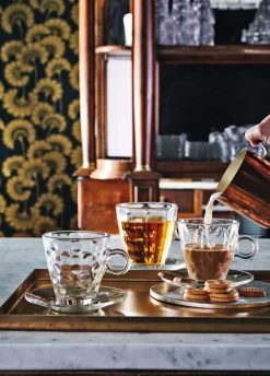 Sous tasse à cappuccino rond transparent verre trempé Ø 14 cm Easy Bar - BORMIOLI ROCCO Discount