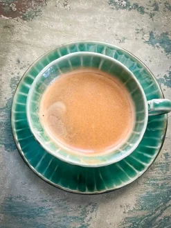 Sous tasse à cappuccino rond vert grès émaillé 14,5 cm Ø 14,5 cm Verde Lanza - SERAX Discount