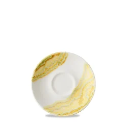 Sous-tasse à cappuccino / thé rond Gold porcelaine vitrifiée Ø 15 cm Tide - CHURCHILL New