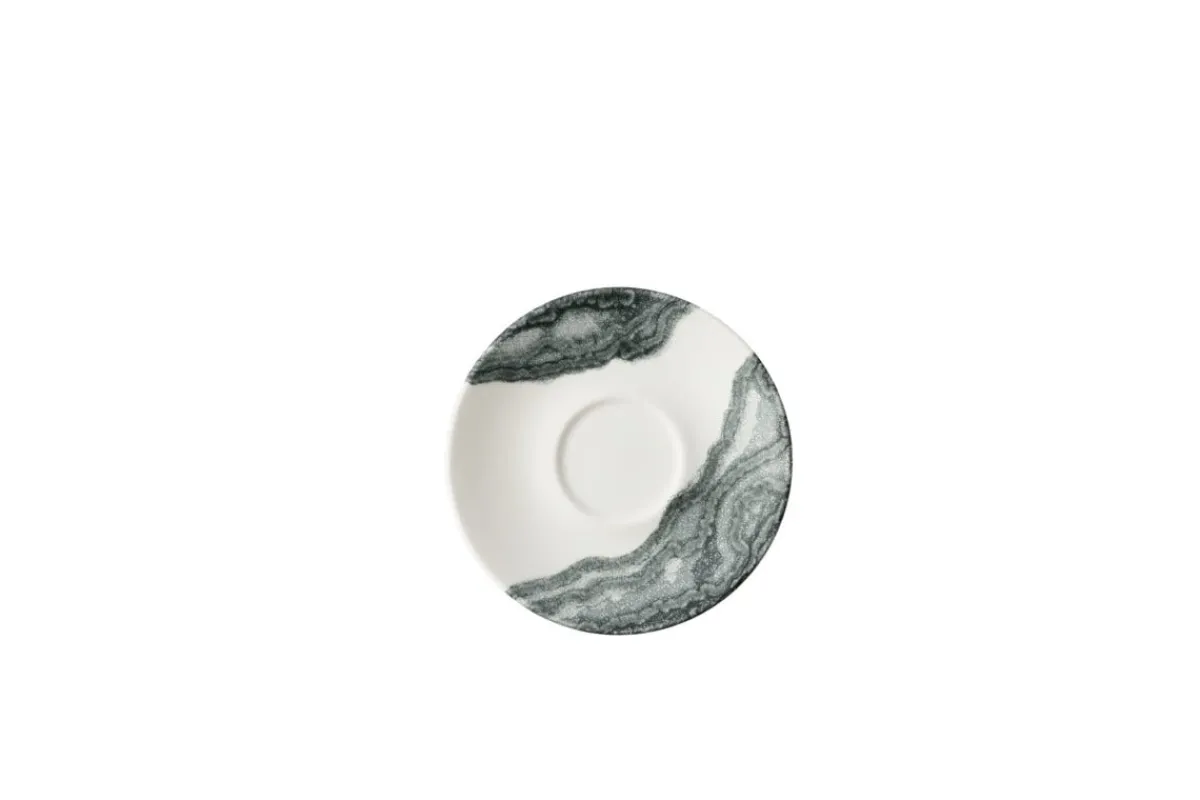 Sous-tasse à cappuccino / thé rond Black porcelaine vitrifiée Ø 15 cm Tide - CHURCHILL Online