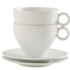 PRO.MUNDI Sous-tasse à cappuccino / thé rond blanc porcelaine Ø 15 cm Slim O Hot