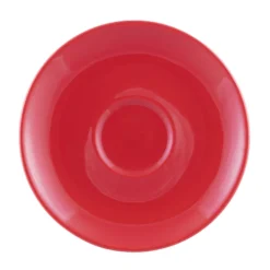 PRO.MUNDI Sous-tasse à cappuccino / thé rond rouge porcelaine Ø 14 cm Emotions Clearance