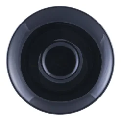 PRO.MUNDI Sous-tasse à cappuccino / thé rond noir porcelaine Ø 14 cm Emotions Outlet