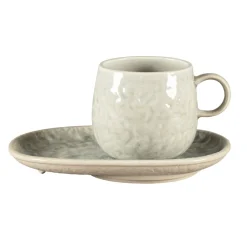 RAK Sous tasse à déjeuner ovale céladon porcelaine vitrifiée 19 cm Krush Sale