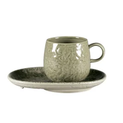 RAK Sous tasse à déjeuner ovale steel porcelaine vitrifiée 19 cm Krush Clearance