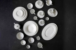Sous tasse déjeuner rond blanc porcelaine Ø 17 cm Presto - ACCOLADE New