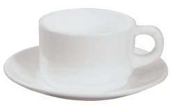 Sous-tasse à déjeuner rond blanc verre opal Ø 16 cm Opal Blanc - ARCOROC Sale