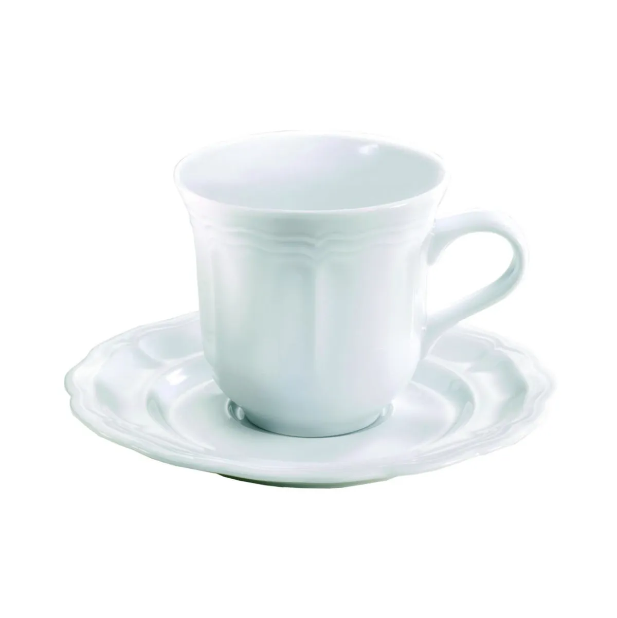 PILLIVUYT Sous tasse à déjeuner rond blanc porcelaine culinaire Ø 17 cm Queen Ann Discount