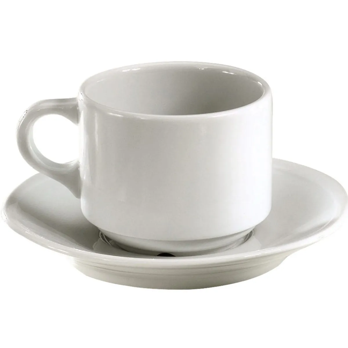 PILLIVUYT Sous tasse à déjeuner rond blanc porcelaine culinaire Ø 16 cm Bourges Hot