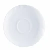 Sous-tasse à déjeuner rond blanc verre opal Ø 16 cm Trianon - ARCOROC Outlet