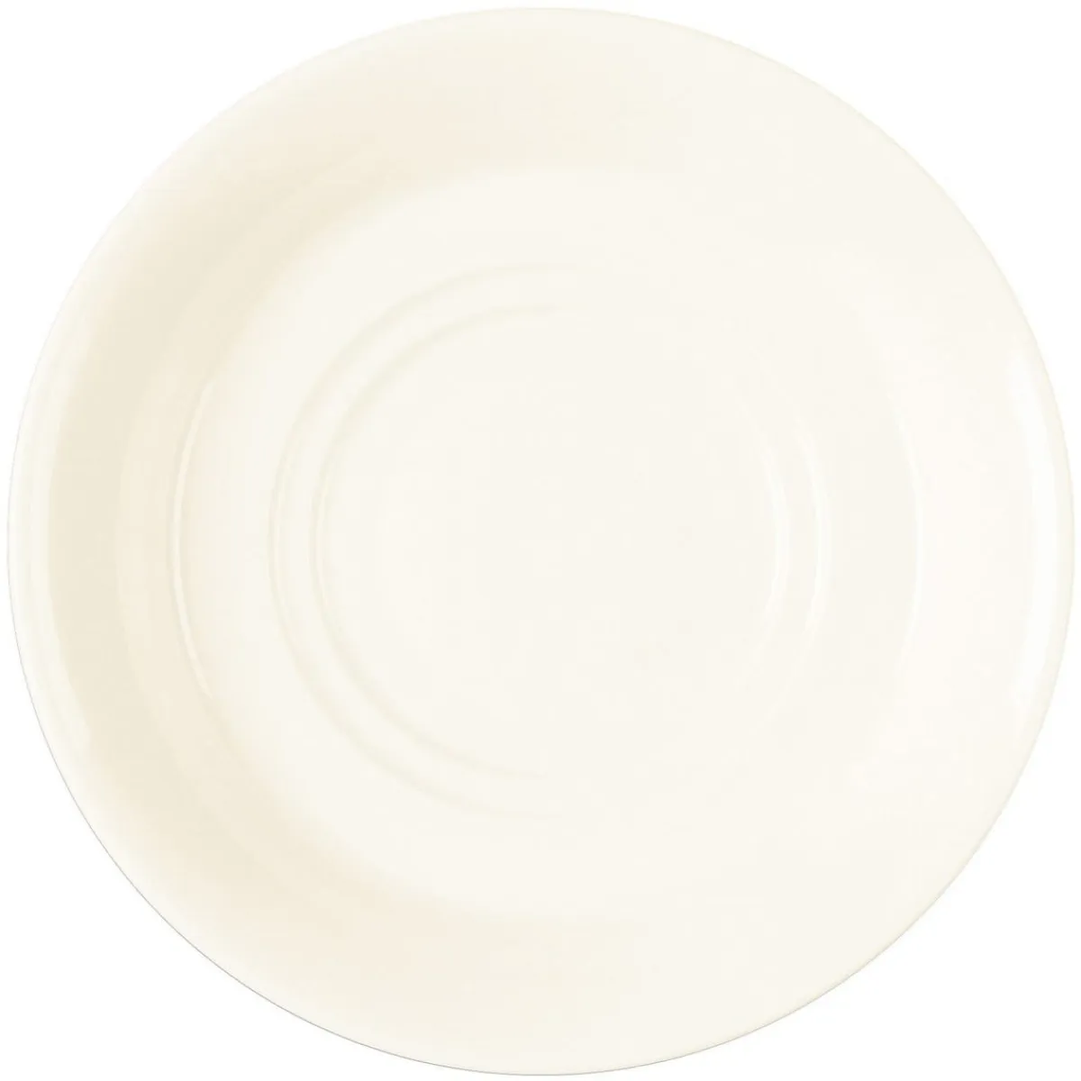 Sous-tasse à déjeuner rond ivoire porcelaine vitrifiée Ø 17 cm Fine Dine - RAK Online