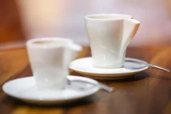 RAK Sous tasse à espresso ivoire porcelaine vitrifiée Ø 12 cm Swirls