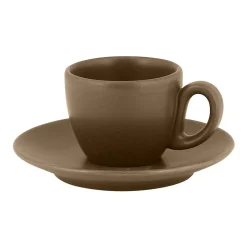 Sous tasse à espresso marron porcelaine vitrifiée Ø 12,5 cm Genesis - RAK Clearance