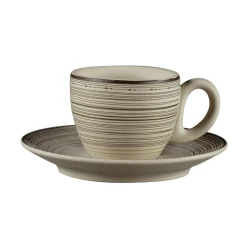 RAK Sous tasse à espresso rond Argila Décor Larissa porcelaine Ø 12,5 cm Earth Clearance
