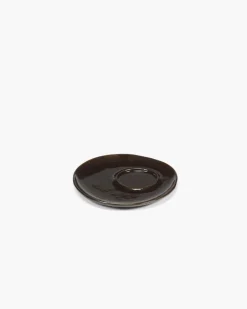 Sous tasse à espresso rond ébène grès émaillé Ø 11 cm La Mère - SERAX Best