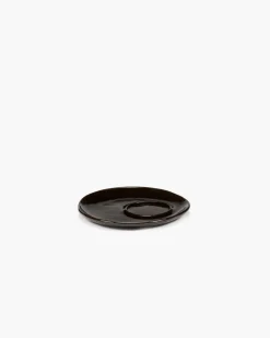 Sous tasse à espresso rond ébène grès émaillé Ø 11 cm La Mère - SERAX Best