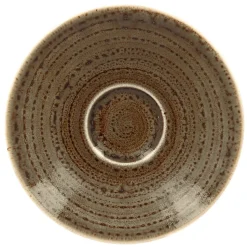 Sous tasse à espresso rond brun porcelaine vitrifiée Ø 12,5 cm Twirl - RAK Discount