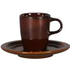 RAK Sous tasse à espresso rond cuivre porcelaine vitrifiée Ø 13 cm stone Ease Hot
