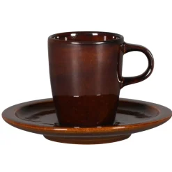 RAK Sous tasse à espresso rond cuivre porcelaine vitrifiée Ø 13 cm stone Ease Hot