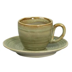 RAK Sous tasse à espresso rond Emerald porcelaine vitrifiée Ø 12,5 cm stone Spot Outlet
