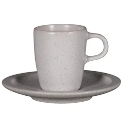 Sous tasse à espresso rond gris porcelaine vitrifiée Ø 13 cm stone Ease - RAK Discount