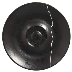 Sous tasse à espresso rond noir porcelaine Ø 12 cm Kintzoo - RAK Outlet