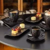 RAK Sous tasse à espresso rond noir porcelaine Ø 12 cm Kintzoo Outlet