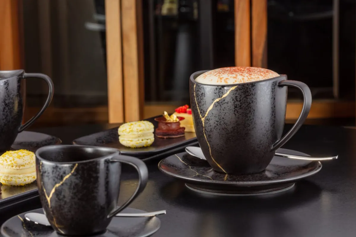 RAK Sous tasse à espresso rond noir porcelaine Ø 12 cm Kintzoo Outlet
