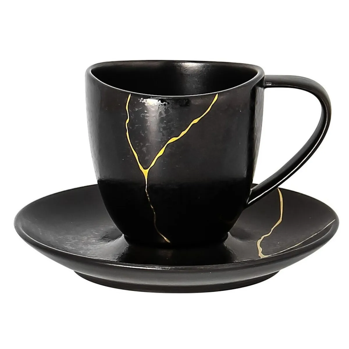 RAK Sous tasse à espresso rond noir porcelaine Ø 12 cm Kintzoo Outlet