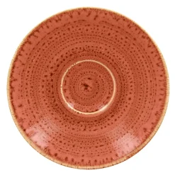 RAK Sous tasse à espresso rond orange porcelaine vitrifiée Ø 12,5 cm Twirl Clearance