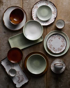 Sous tasse à espresso rond terracotta porcelaine vitrifiée Ø 11,8 cm Harvest Mediterranean - DUDSON Hot